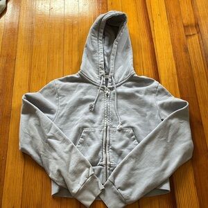 Cropped brandy zip up